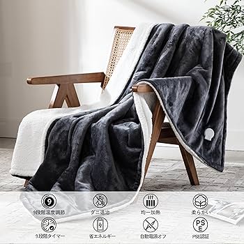 電気毛布 掛け敷兼用 大判190×130cm 表フランネル/裏シープボア グレー Amazon.co.jp : Forlaven 電気毛布 掛け敷兼用 大判190×130cm 表